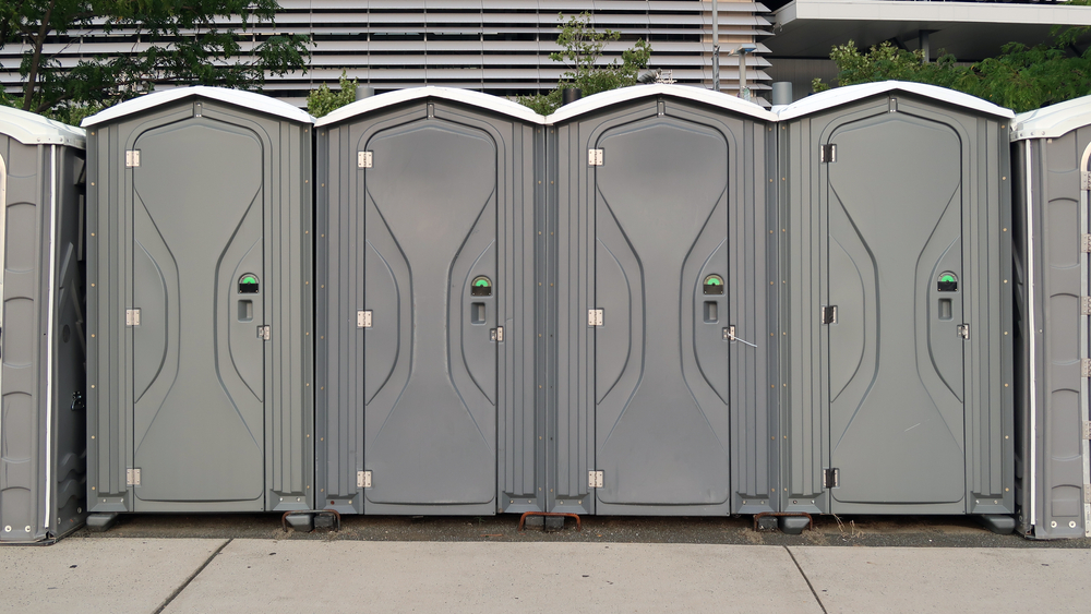 Construction site porta potty