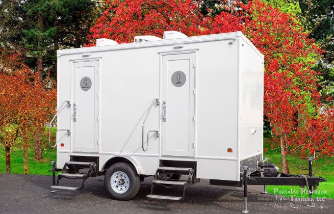 Luxury portable restroom trailer